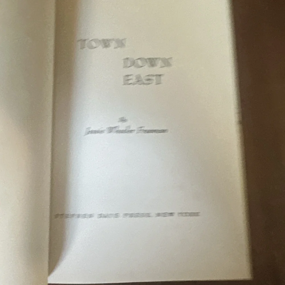 RARE Town Down East - Jessie Wheeler Freeman - Poetry Poems Maine HC DJ 1949 VTG